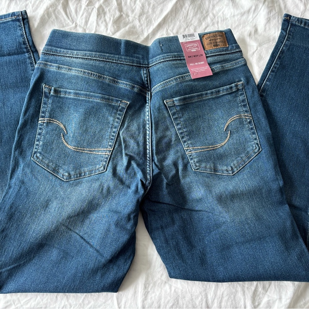 Levi’s Signature Pull-on Skinny Blue Denim Jeans 8M, 29x30